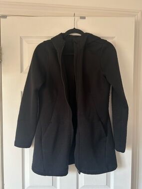 Joe Fresh Black Hooded Zip-Up Coat